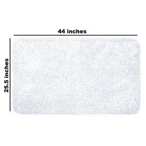 new WHITE Charter Club Elite 25.5"x44" Plush Bath Rug w/ Skid Resistant Backing